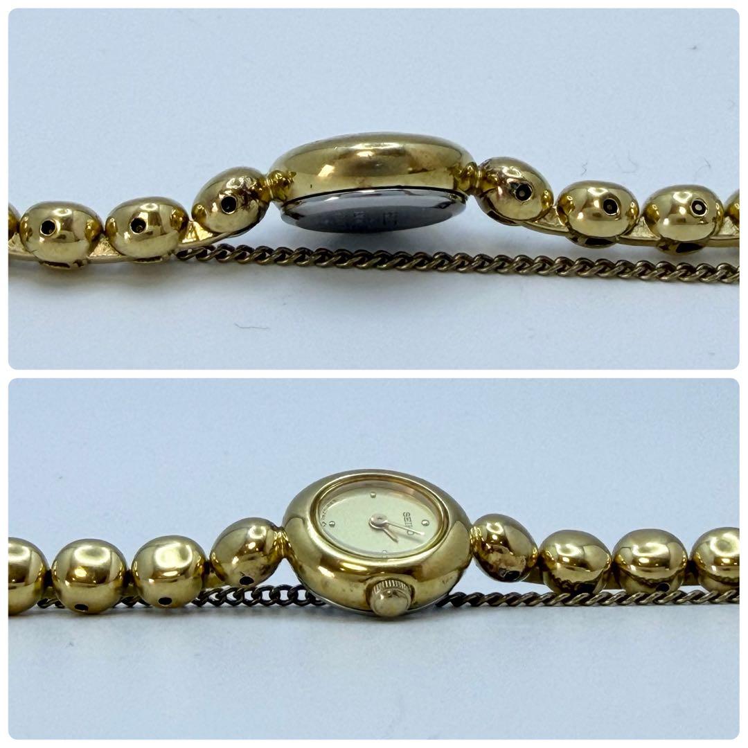 【稼働 新品電池】セイコー レディース クォーツ 腕時計 1E20-0070