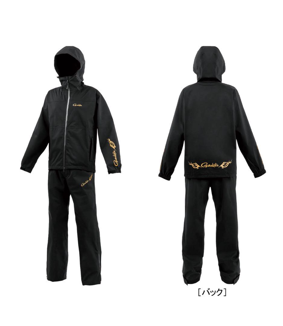 Gamakatsu GM3784 G-SPECレインスーツ L ブラックゴールド