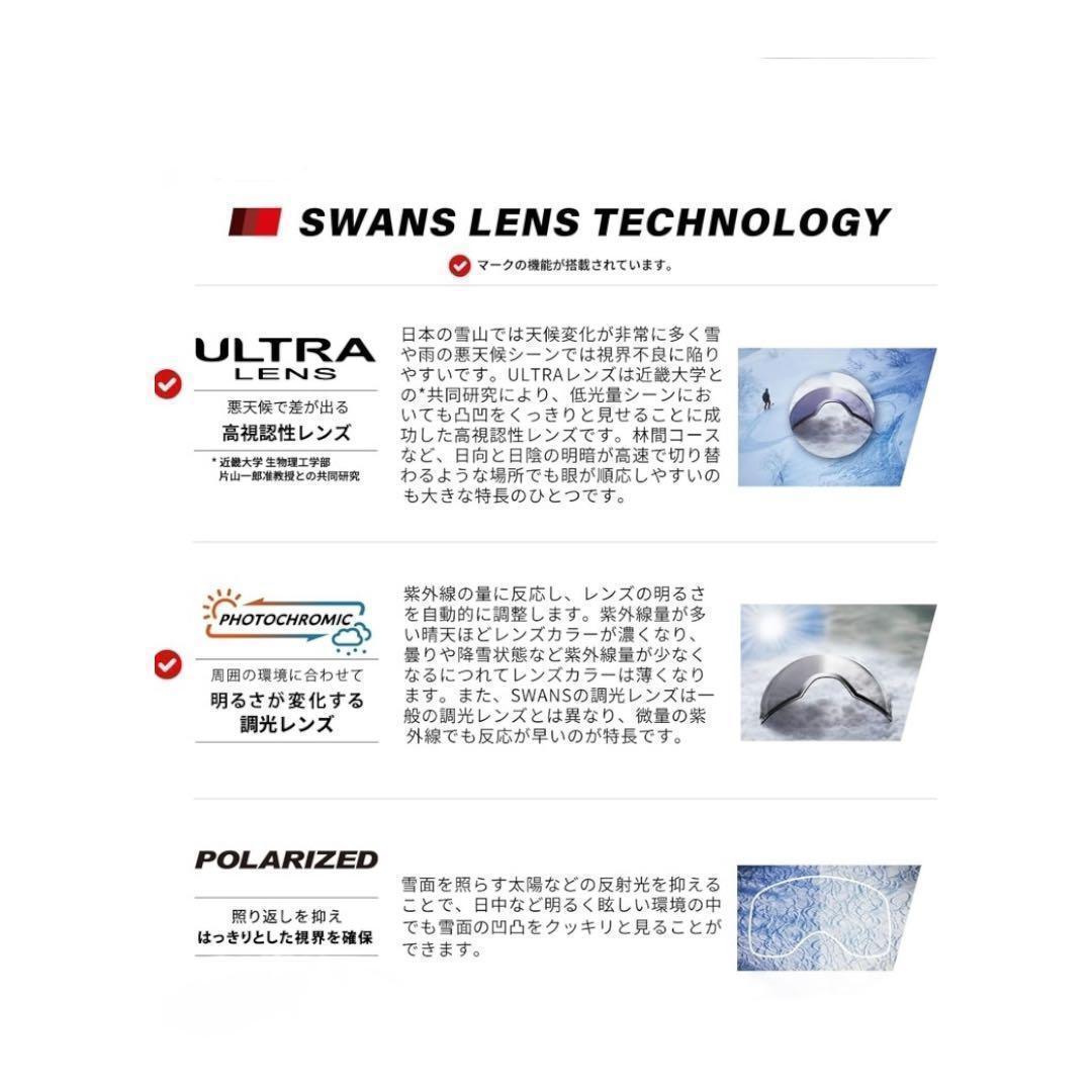 ☆【SWANS/スワンズ】スキー スノボ ゴーグル　24-25モデル