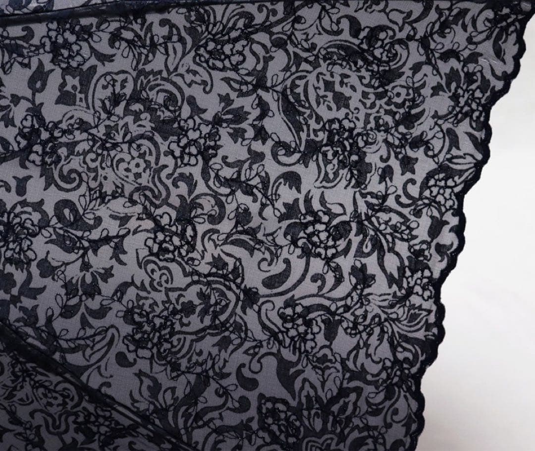 《Sorcie Renom》新品 日本製 全体豪華刺繍 晴雨兼用折りたたみ傘