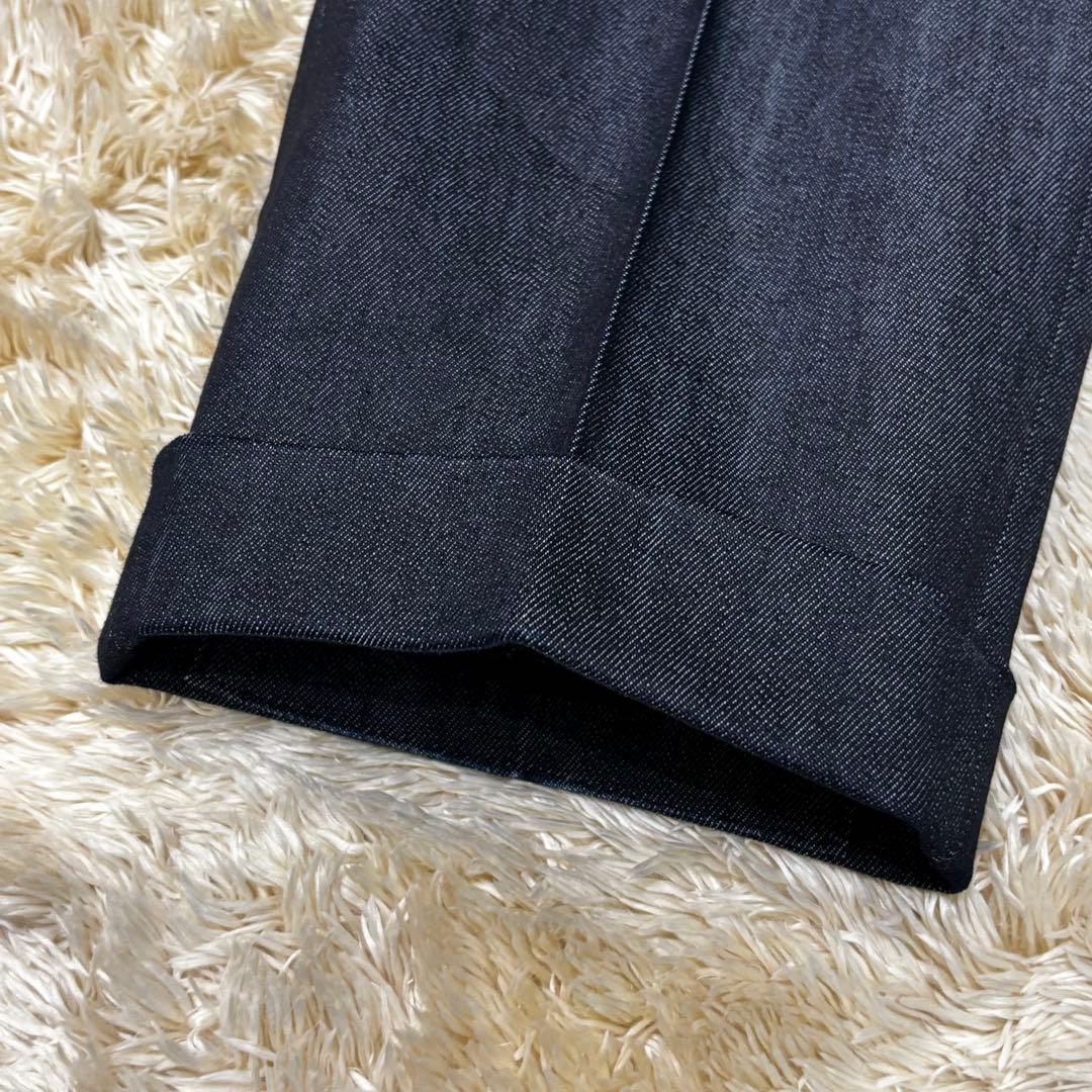 【極美品】鎌倉シャツ サイドアジャスター1プリーツデニムスラックス デニスラ44