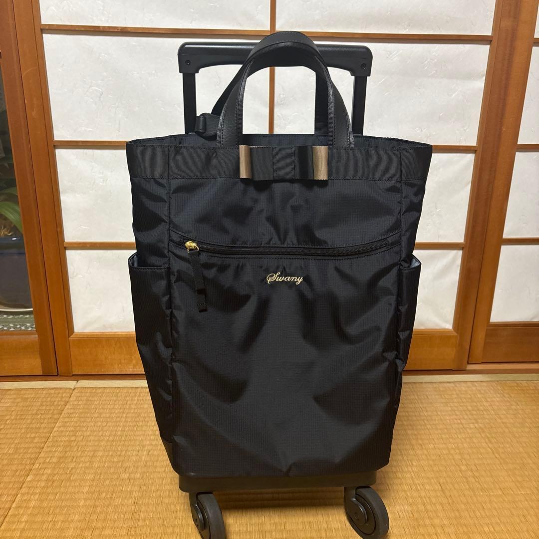 【美品】 スワニー ルバンド キャリーバッグ グログランリボン Lサイズ 4輪