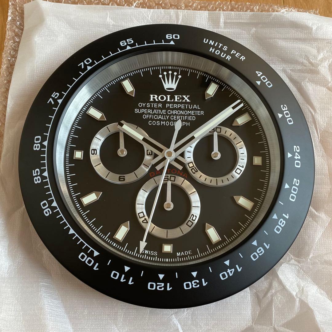 海外販促品 新品 ROLEX掛け時計 デイトナ ブラック