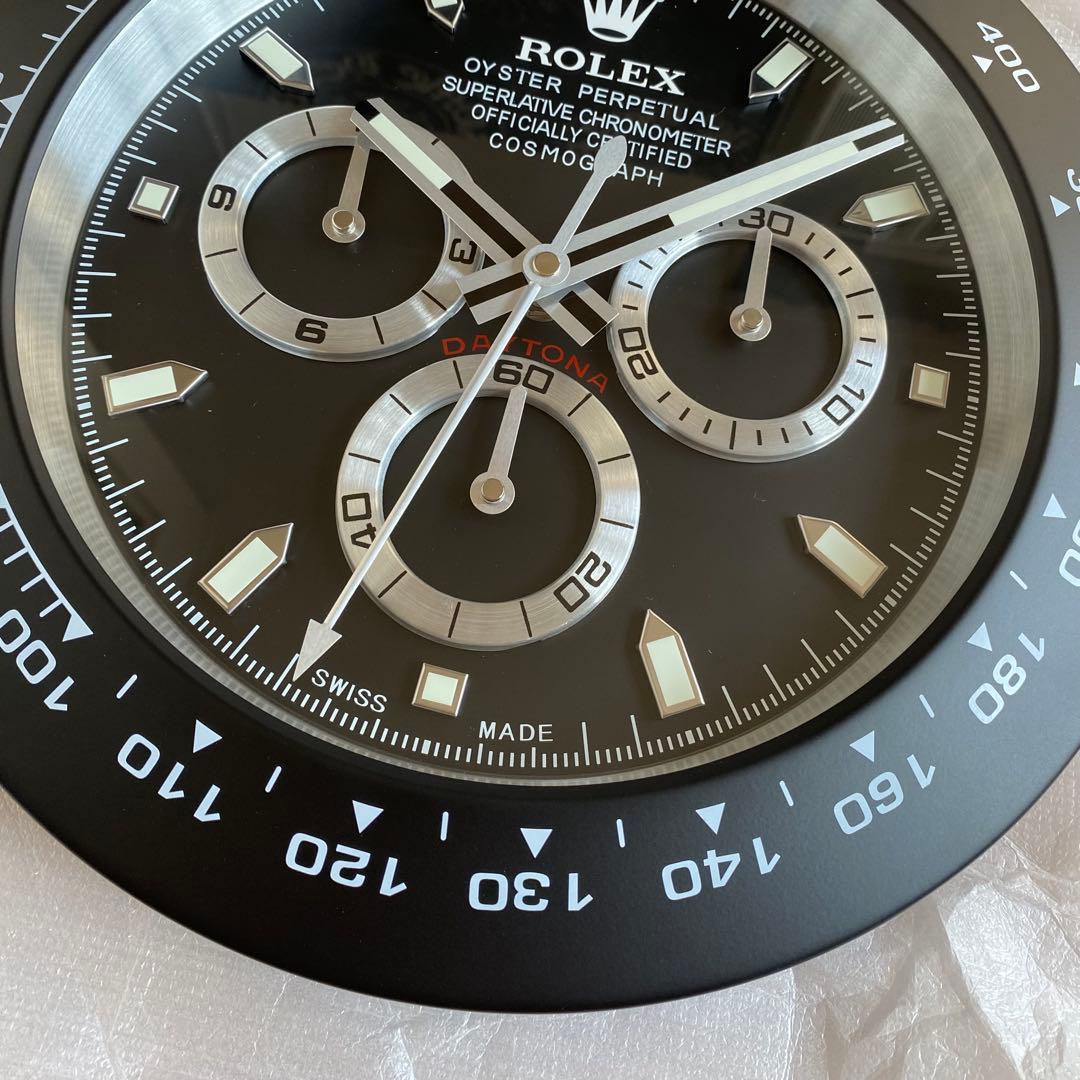 海外販促品 新品 ROLEX掛け時計 デイトナ ブラック