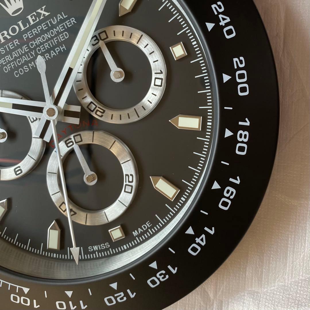 海外販促品 新品 ROLEX掛け時計 デイトナ ブラック