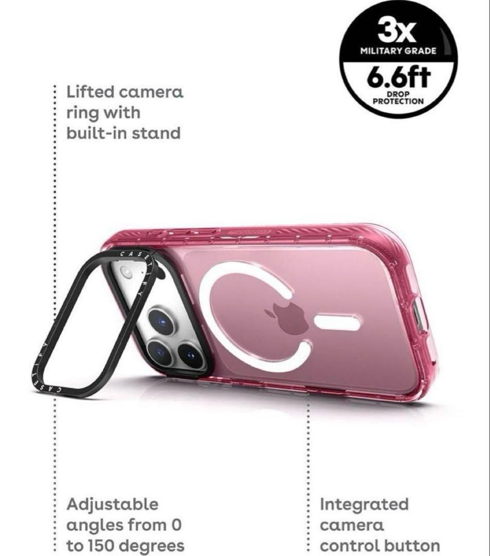 iPhone17Pro用 スマホケース マットブラック 耐衝撃MagSafe対応