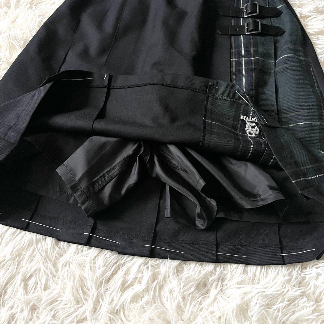 新品 EAST BOY スリザリン ミニスカート 無地×チェック ハリーポッター