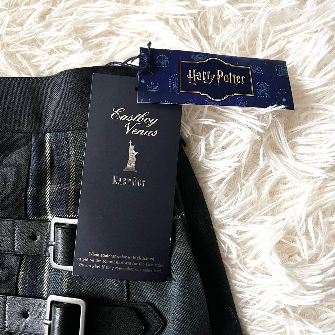 新品 EAST BOY スリザリン ミニスカート 無地×チェック ハリーポッター
