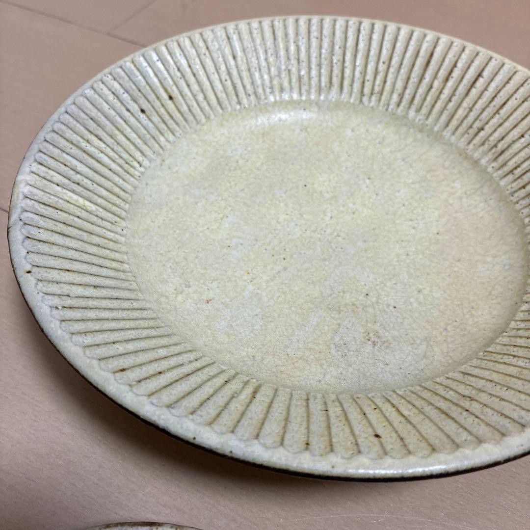 ⭐︎額賀章夫⭐︎セット①⭐︎新品未使用⭐︎プリーツ等皿4枚セット⭐︎笠間焼⭐︎