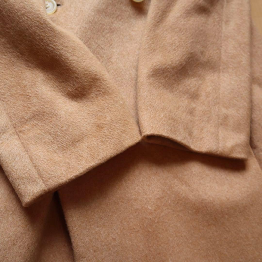 ランバン カシミヤ100% チェスターコート マキシ丈 ダブルブレスト ベージュ