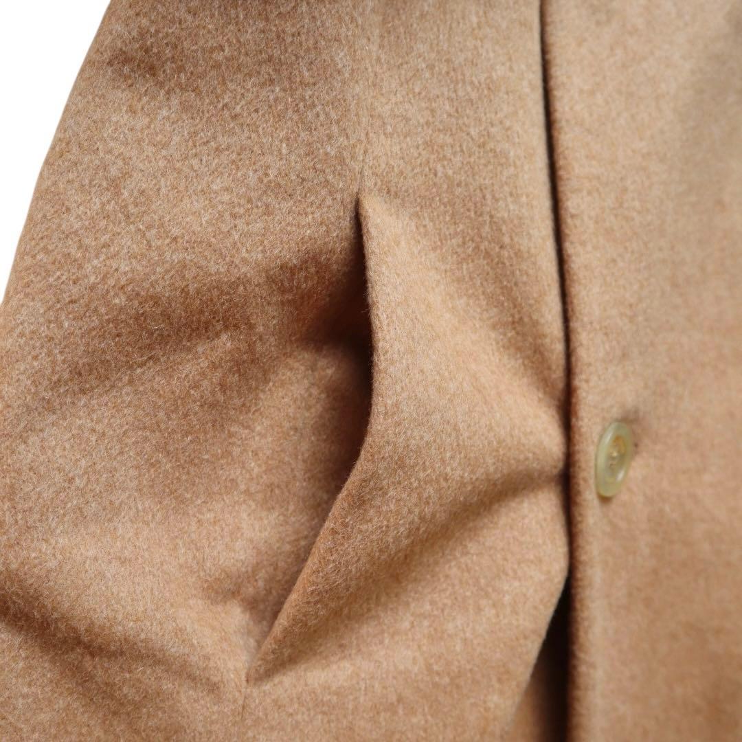 ランバン カシミヤ100% チェスターコート マキシ丈 ダブルブレスト ベージュ