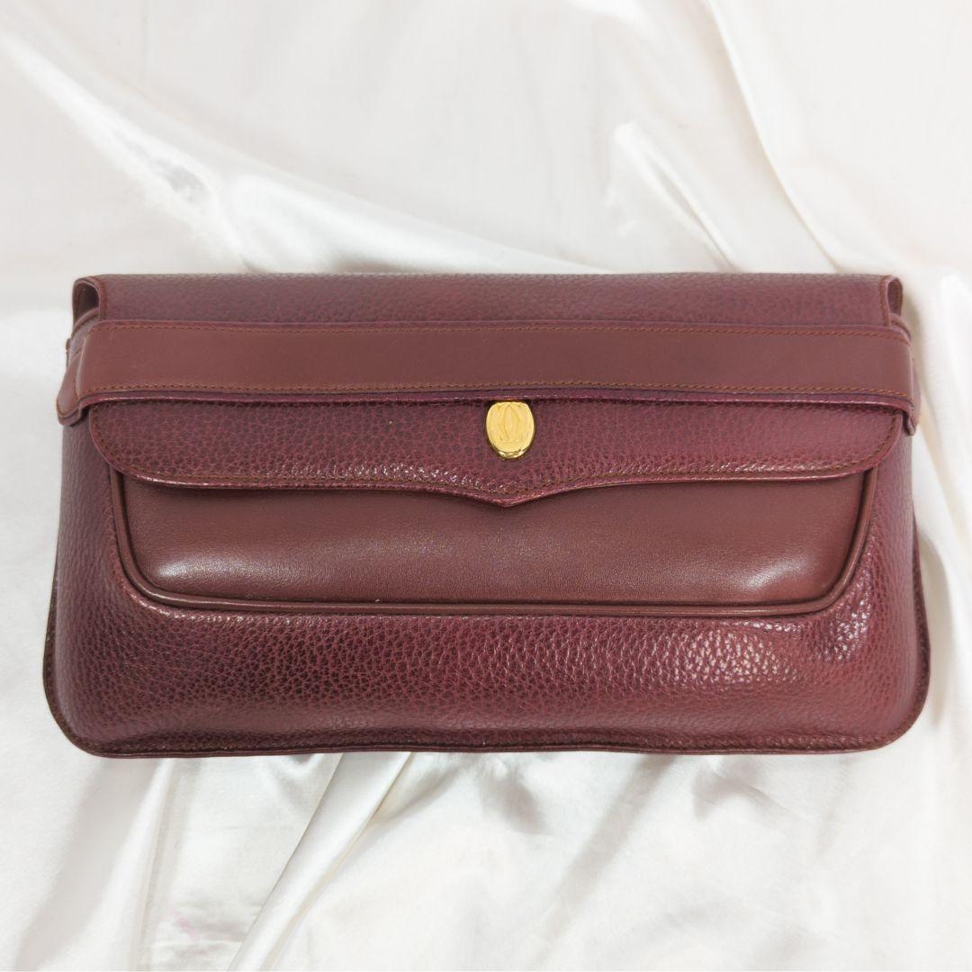 【極美品】 カルティエ マスト ドゥ クラッチバッグ 保存袋付き