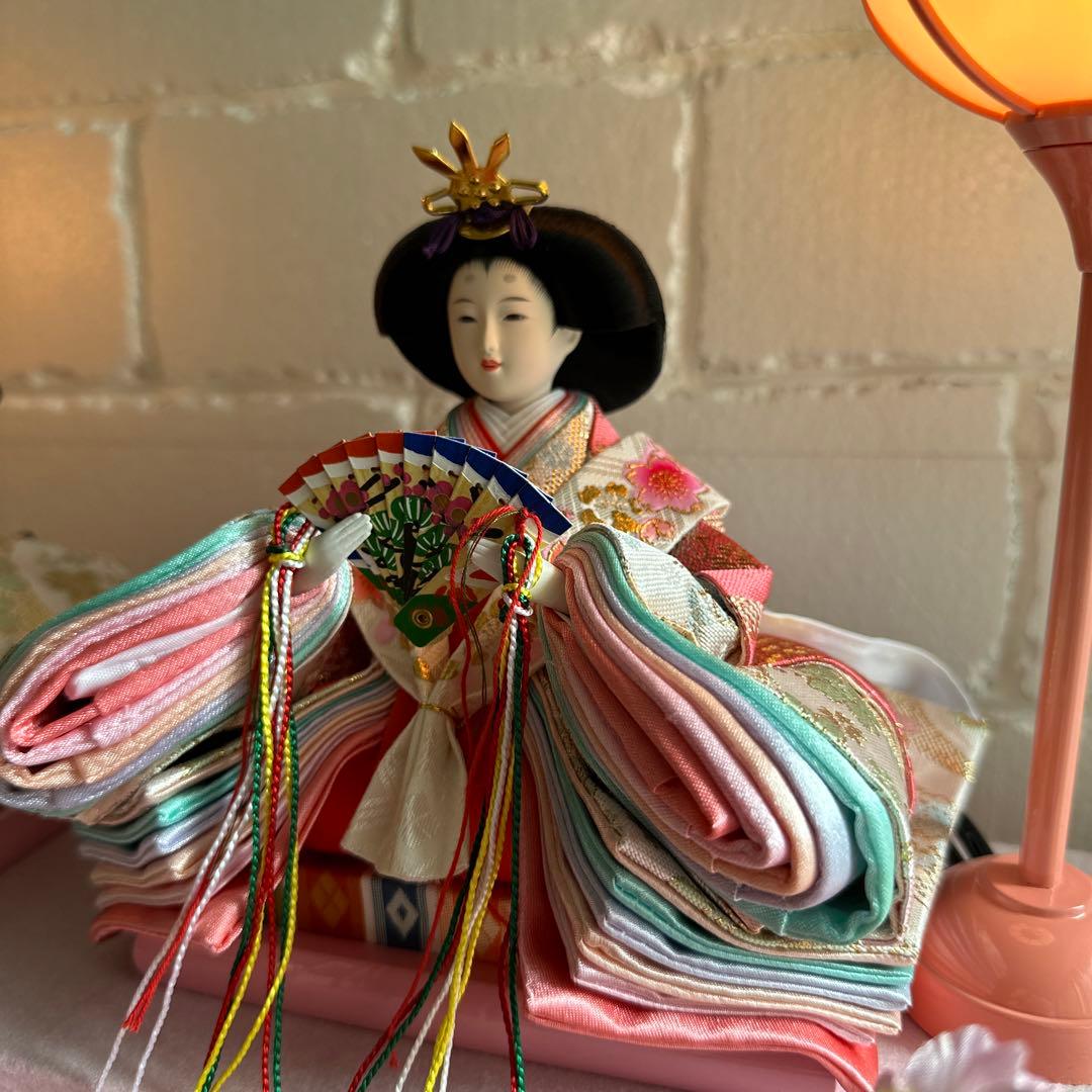 ひな人形セット ピンク 桜の装飾