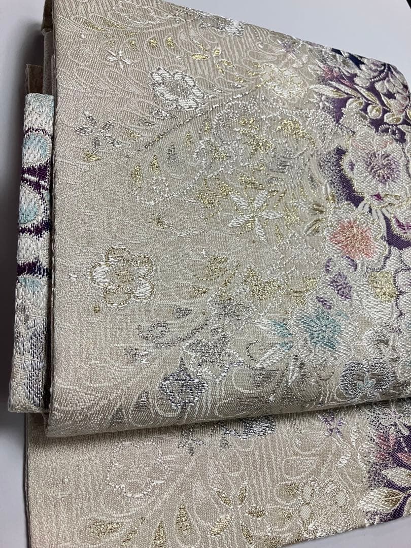 お仕立て上がり名古屋帯　新品未使用品　正絹　西陣織　No.363