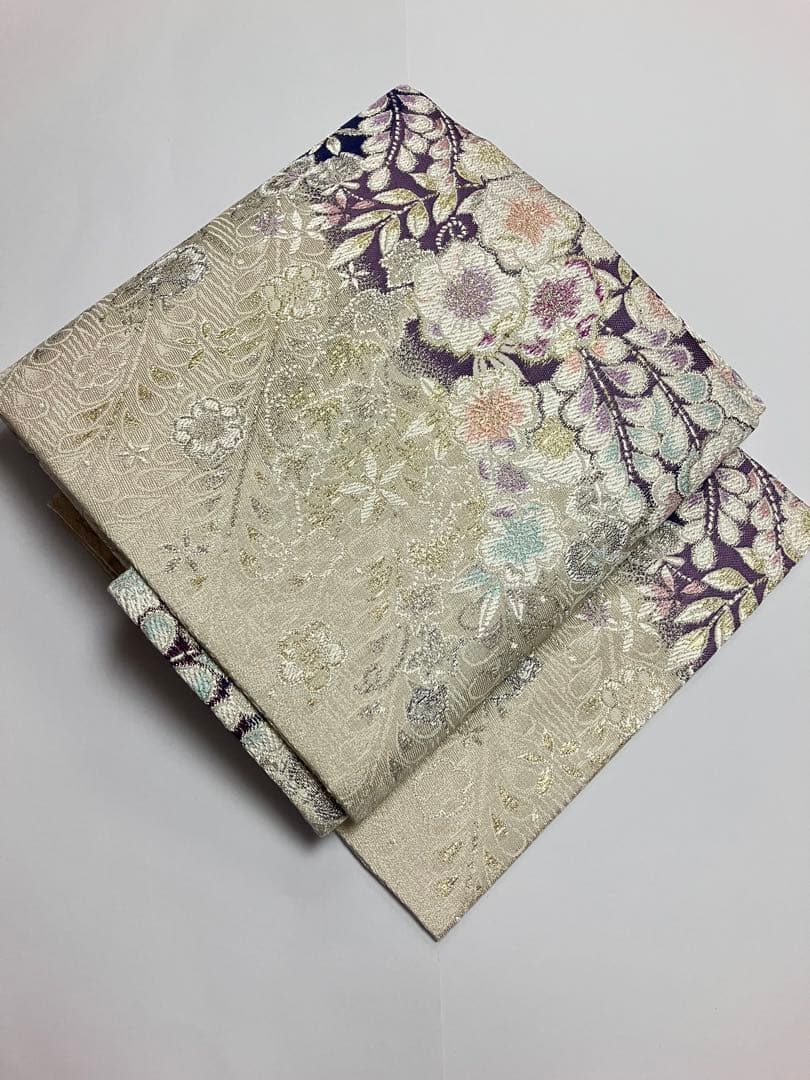 お仕立て上がり名古屋帯　新品未使用品　正絹　西陣織　No.363