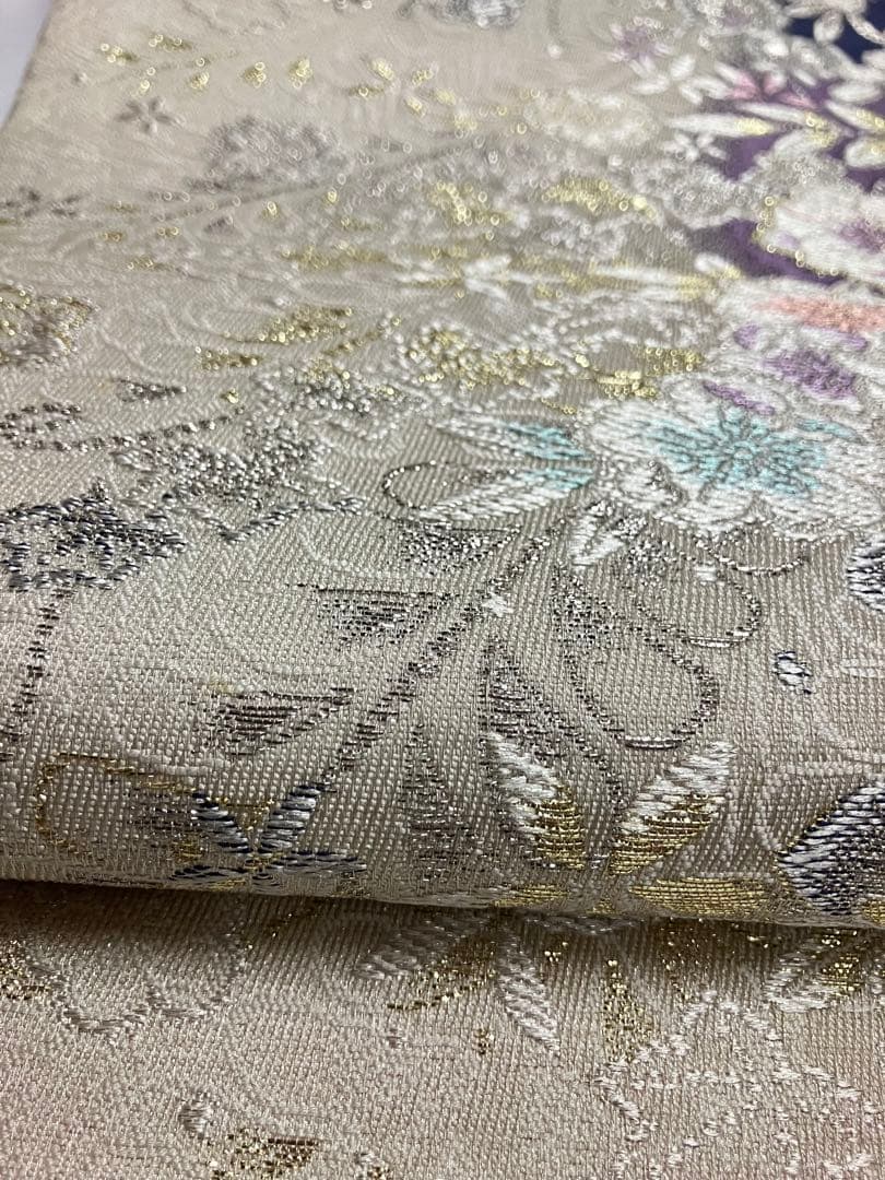 お仕立て上がり名古屋帯　新品未使用品　正絹　西陣織　No.363