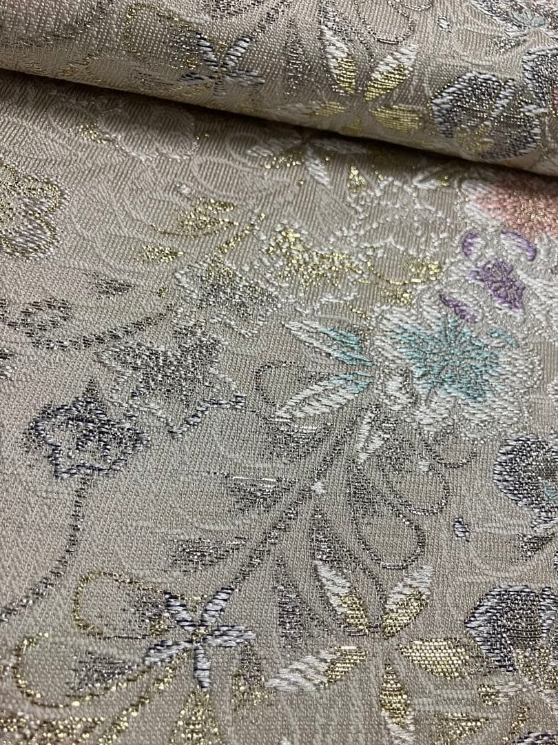 お仕立て上がり名古屋帯　新品未使用品　正絹　西陣織　No.363