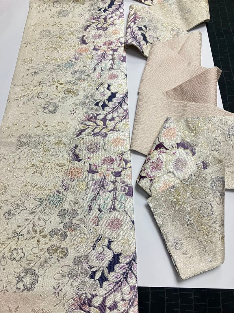 お仕立て上がり名古屋帯　新品未使用品　正絹　西陣織　No.363