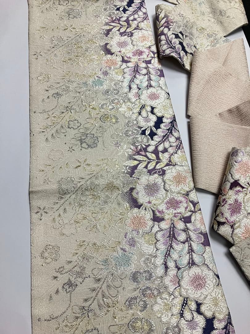 お仕立て上がり名古屋帯　新品未使用品　正絹　西陣織　No.363