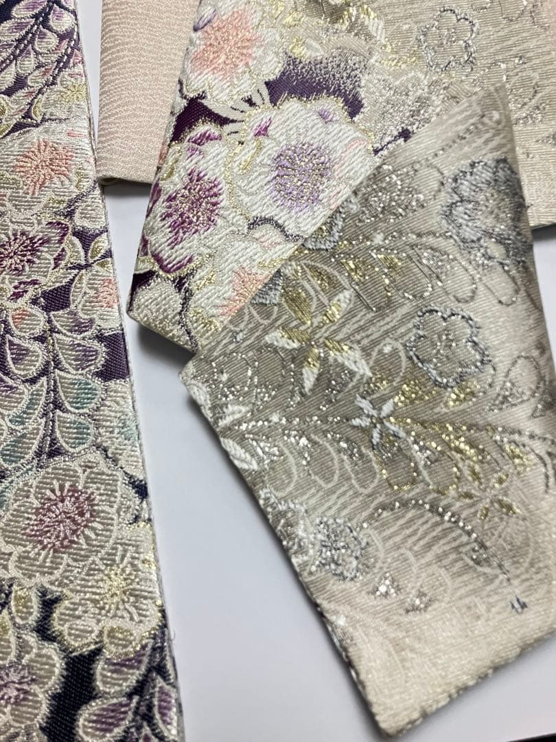 お仕立て上がり名古屋帯　新品未使用品　正絹　西陣織　No.363