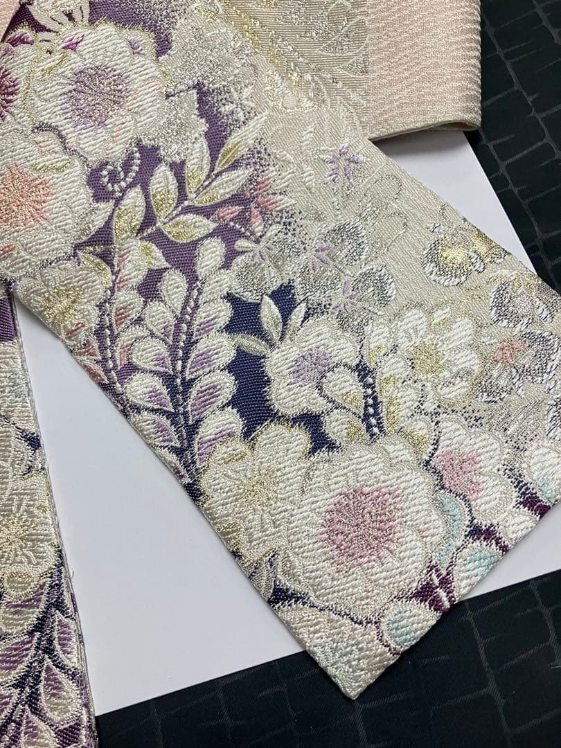 お仕立て上がり名古屋帯　新品未使用品　正絹　西陣織　No.363