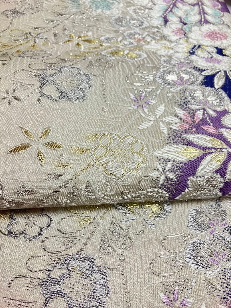 お仕立て上がり名古屋帯　新品未使用品　正絹　西陣織　No.363