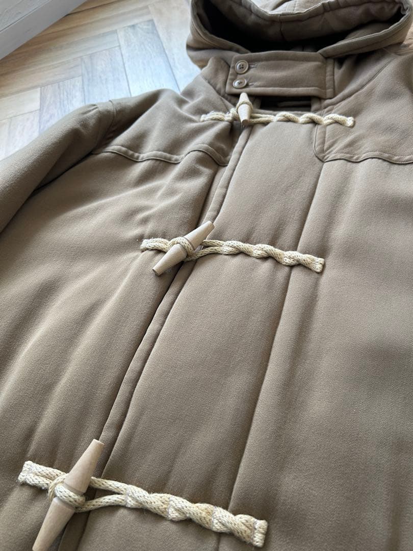 美品　17aw COMOLI ウール中綿ダッフルコート　キャメル　サイズ3