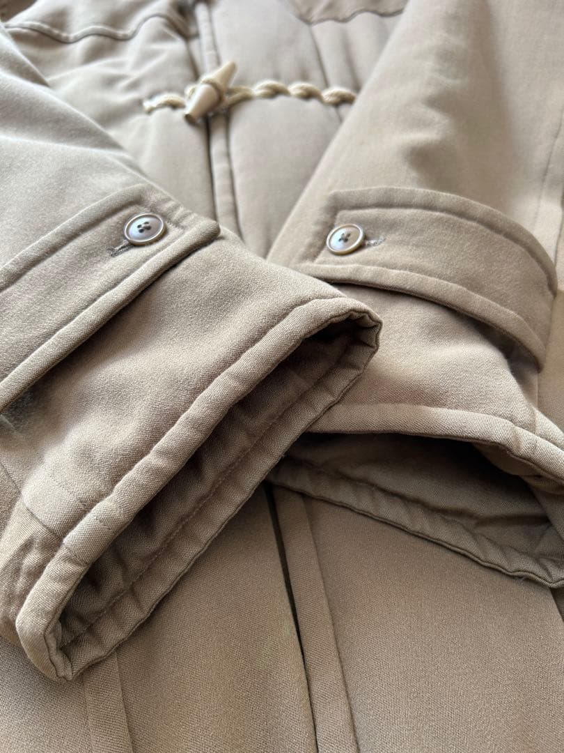 美品　17aw COMOLI ウール中綿ダッフルコート　キャメル　サイズ3