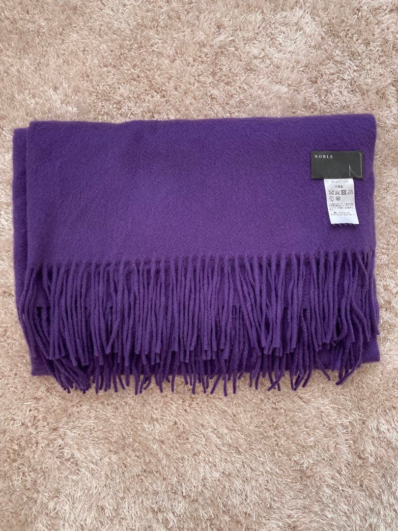 NOBLE ノーブル　カシミヤストール パープル