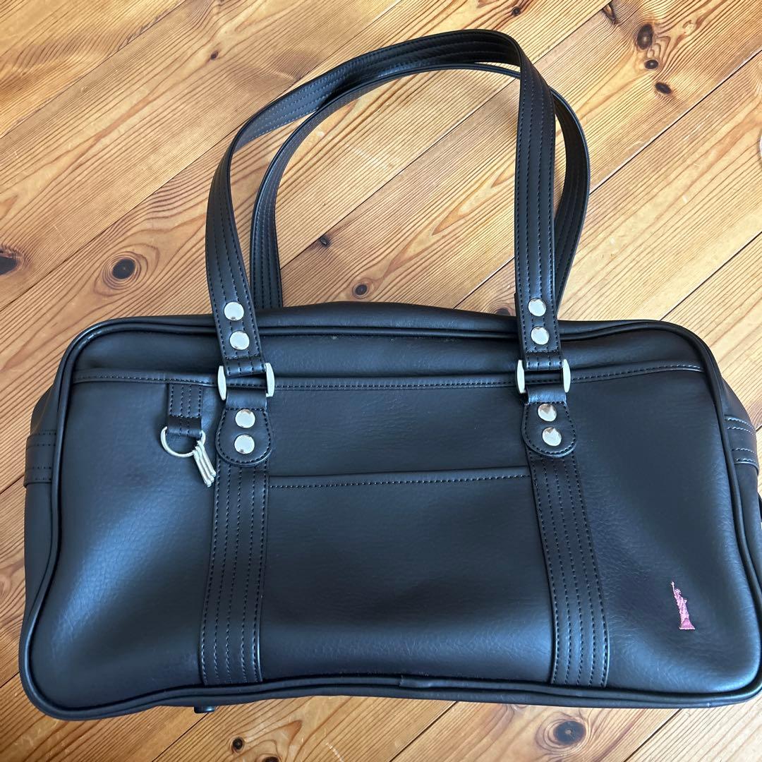 【美品】【希少】イーストボーイ　スクールバッグ　軽量合皮　こげちゃ　 ピンク