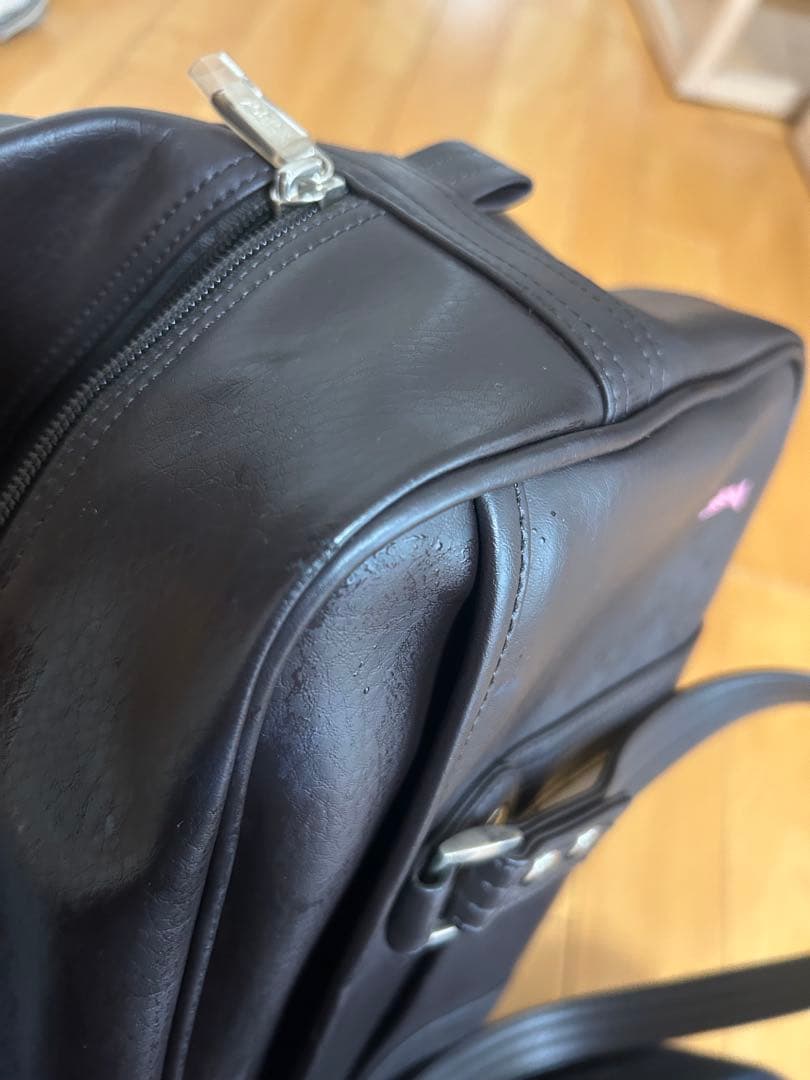 【美品】【希少】イーストボーイ　スクールバッグ　軽量合皮　こげちゃ　 ピンク