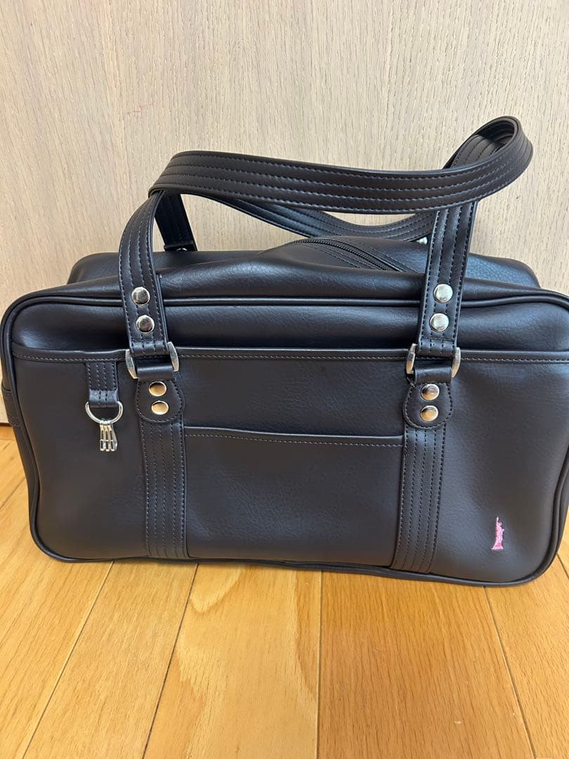 【美品】【希少】イーストボーイ　スクールバッグ　軽量合皮　こげちゃ　 ピンク