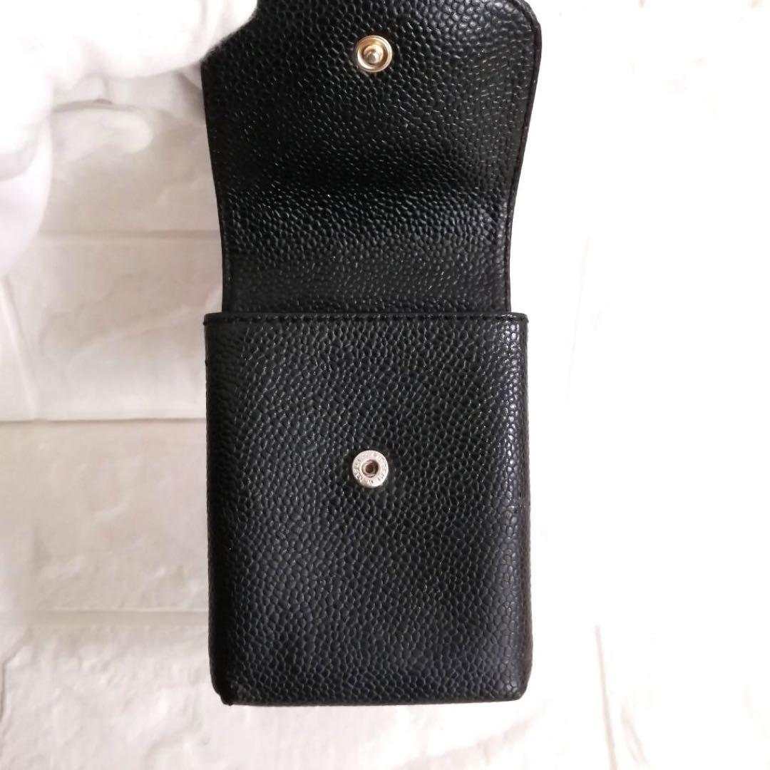 M　CHANEL ココマーク　キャビアスキン　シガレットケース