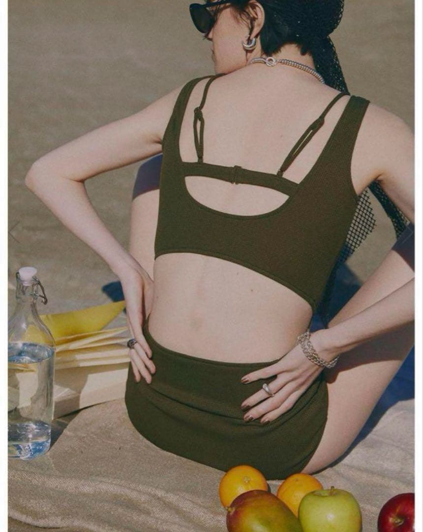 Ameri VINTAGE HOLEONEPIECE SWIMWEAR Mサイズ