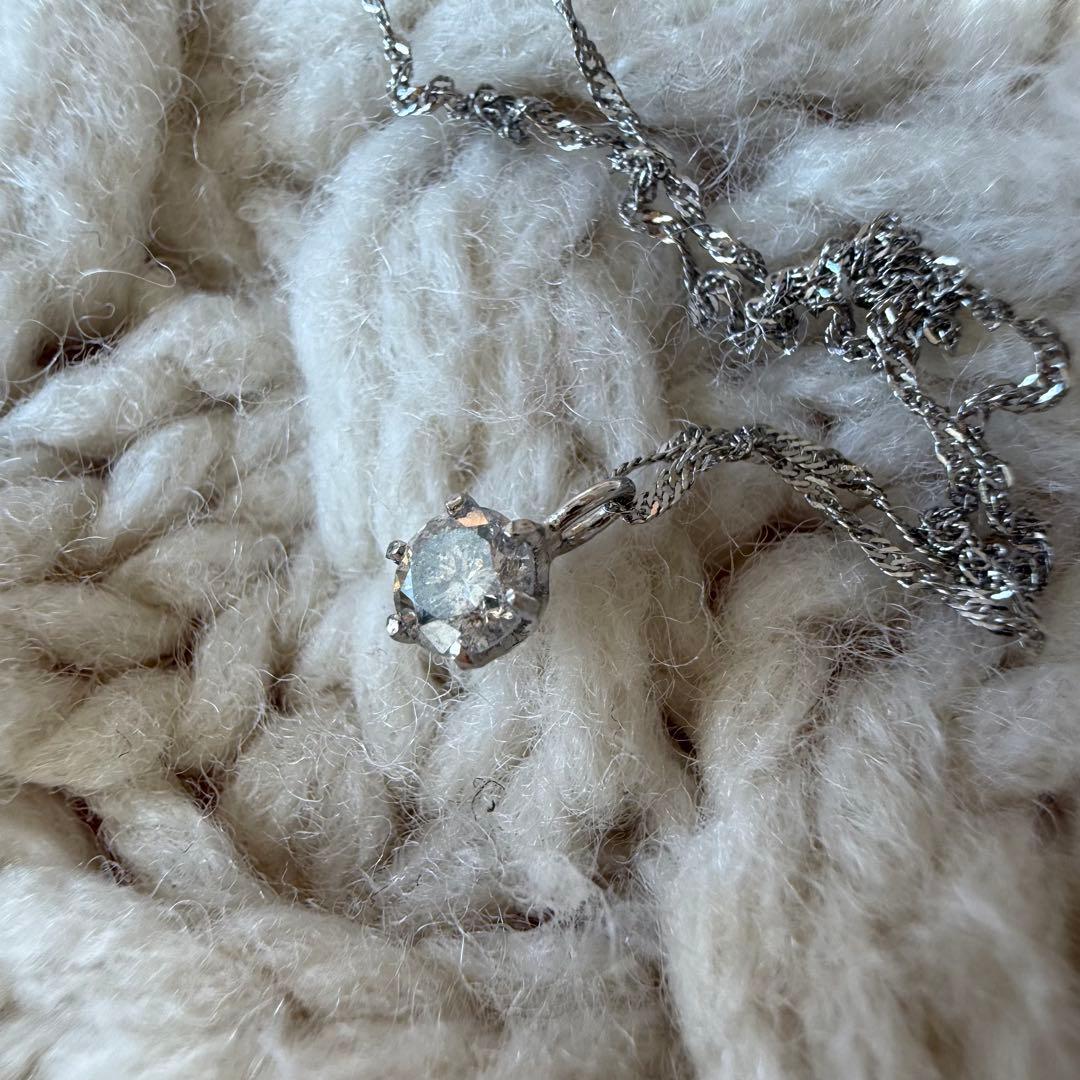 プラチナ850 Pt900 ダイヤモンド 0.15ct ネックレス