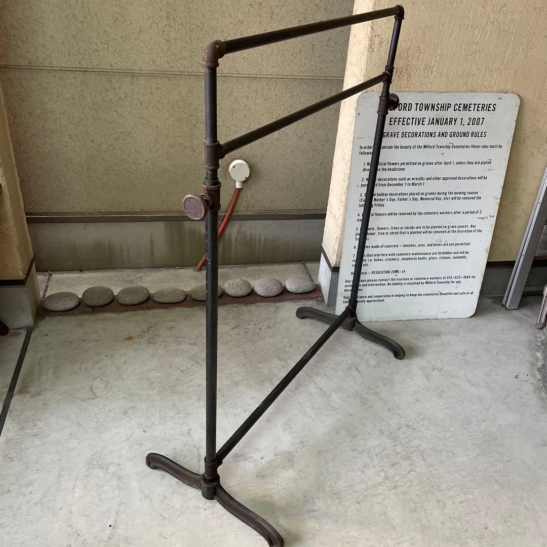 インダストリアル 鉄製 アイアン 配管パイプ ハンガーラック 無骨 シャビー