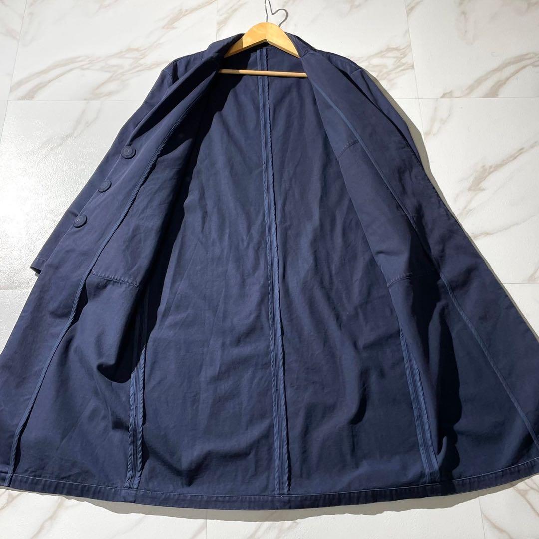 美品✨ PRADA チェスターコート デニム調 ネイビー 着丈102cm L