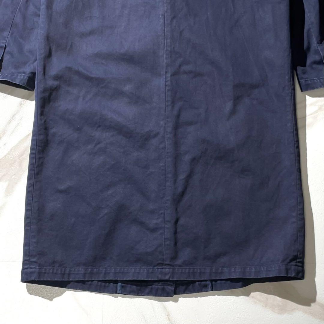 美品✨ PRADA チェスターコート デニム調 ネイビー 着丈102cm L