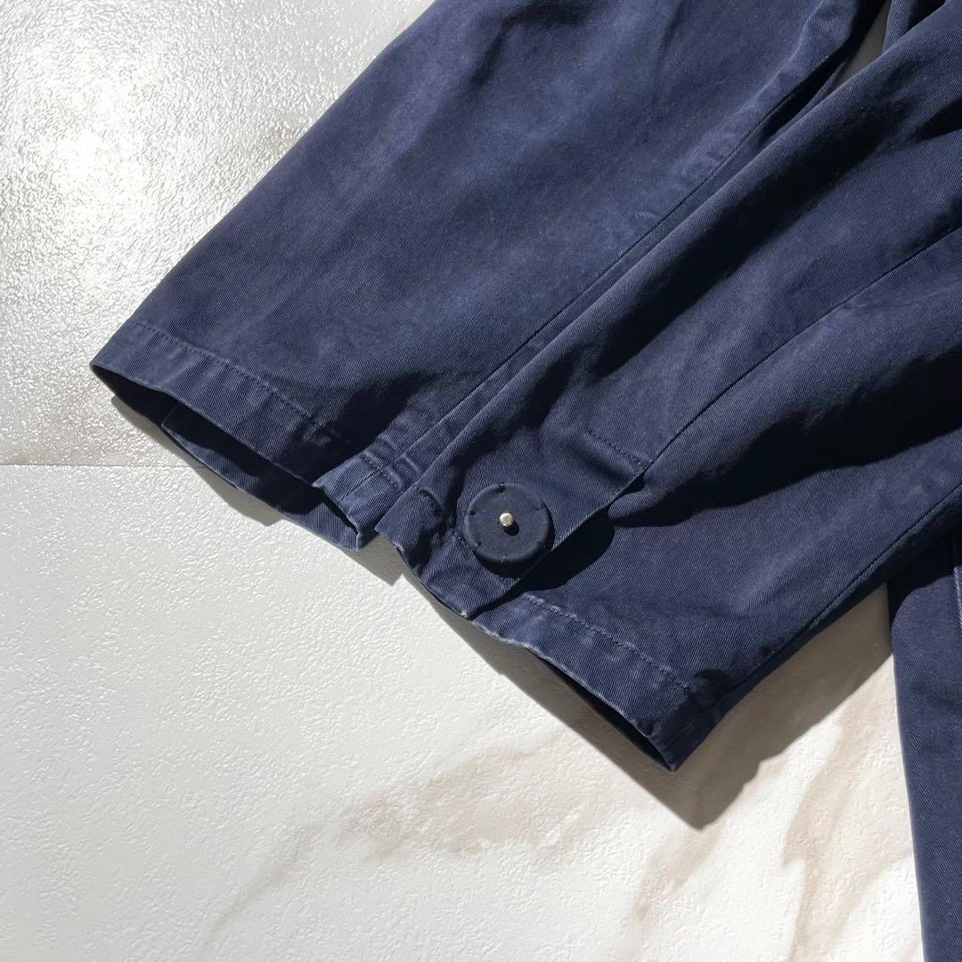 美品✨ PRADA チェスターコート デニム調 ネイビー 着丈102cm L