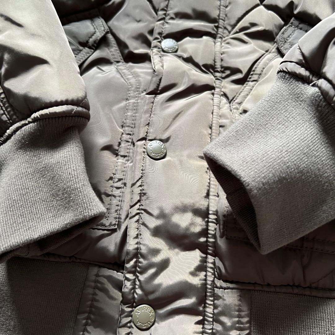 未使用【アヴィレックス】（M）キルティング ジャケット 中綿 カーキ 短丈