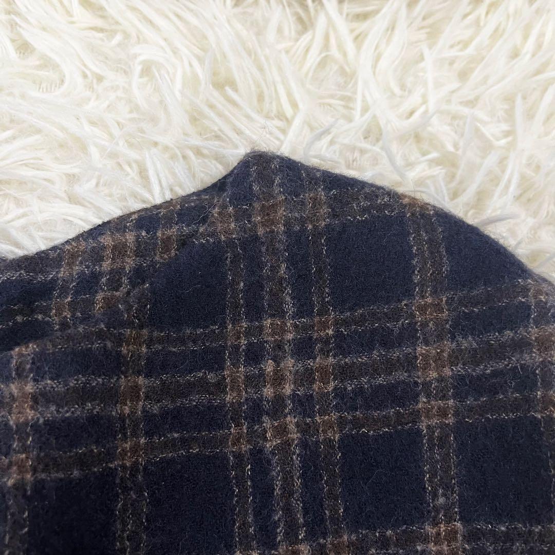 ランフランセダンタン チェック　ワンピース ウール　日本製