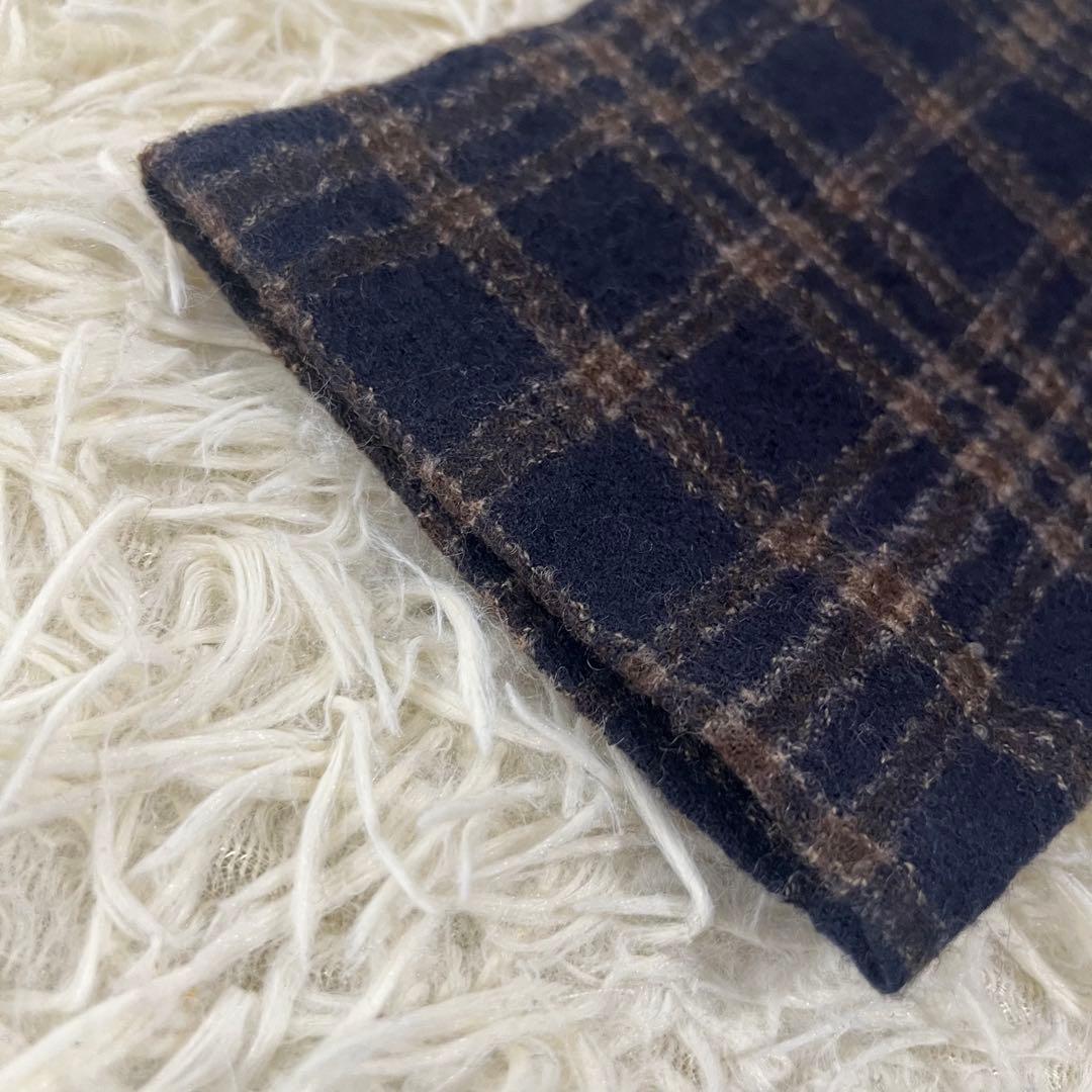 ランフランセダンタン チェック　ワンピース ウール　日本製