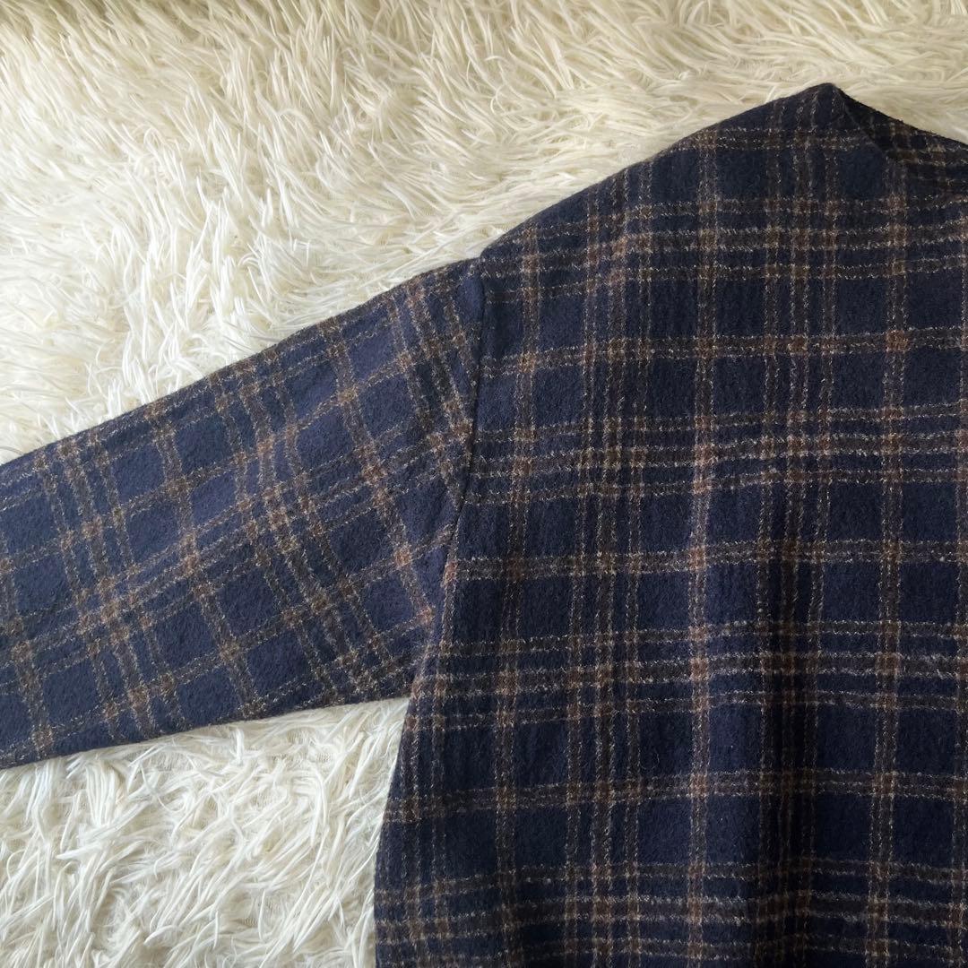 ランフランセダンタン チェック　ワンピース ウール　日本製