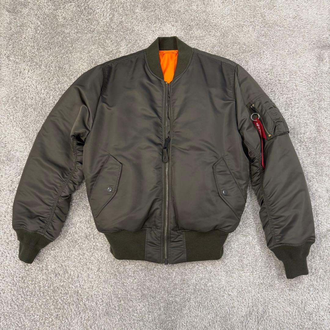 【ALPHA】Mサイズ MA-1 フライトジャケット ダークグリーン