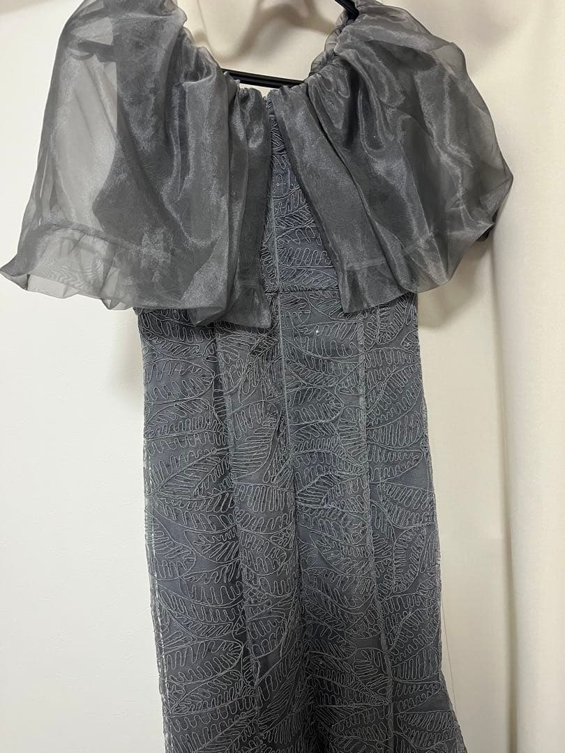 LEJA2WAYオフショルダーパフスリーブバリエマーメイドワンピースロングドレス