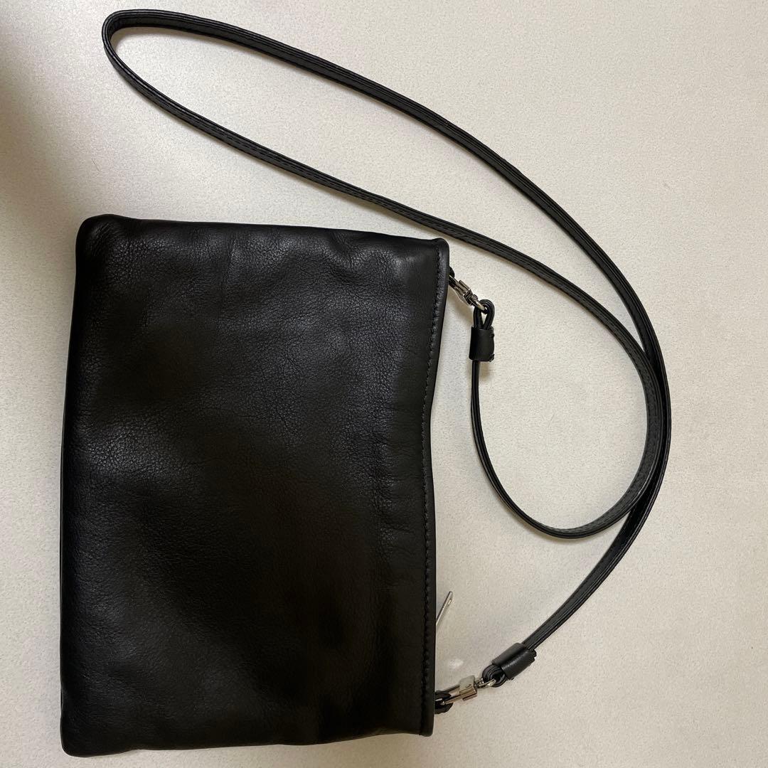 marimekko 黒 レザー ショルダーバッグ