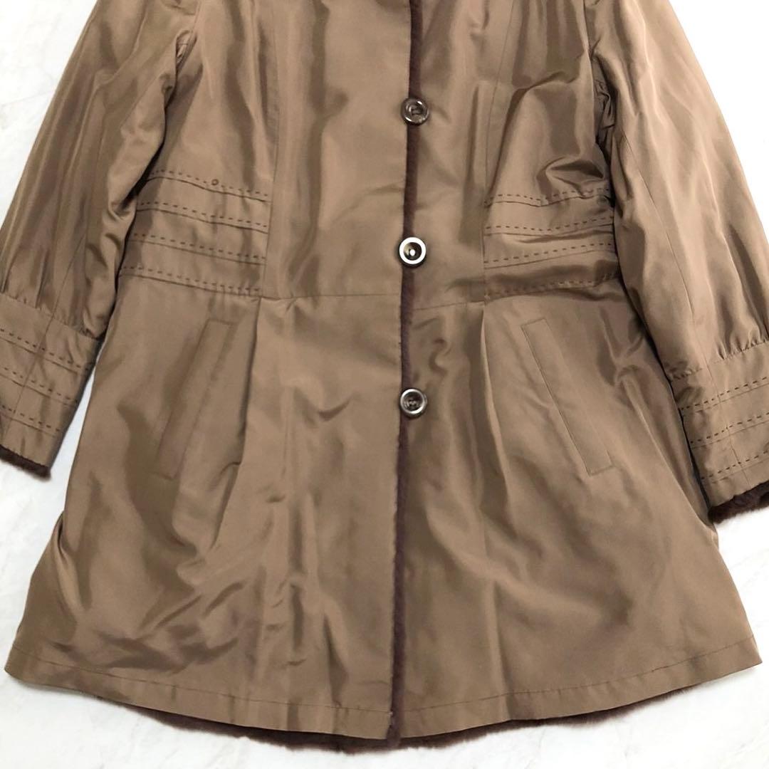 美品✨バルマン シェアードウィーゼル リバーシブル フーデットコート 本毛皮