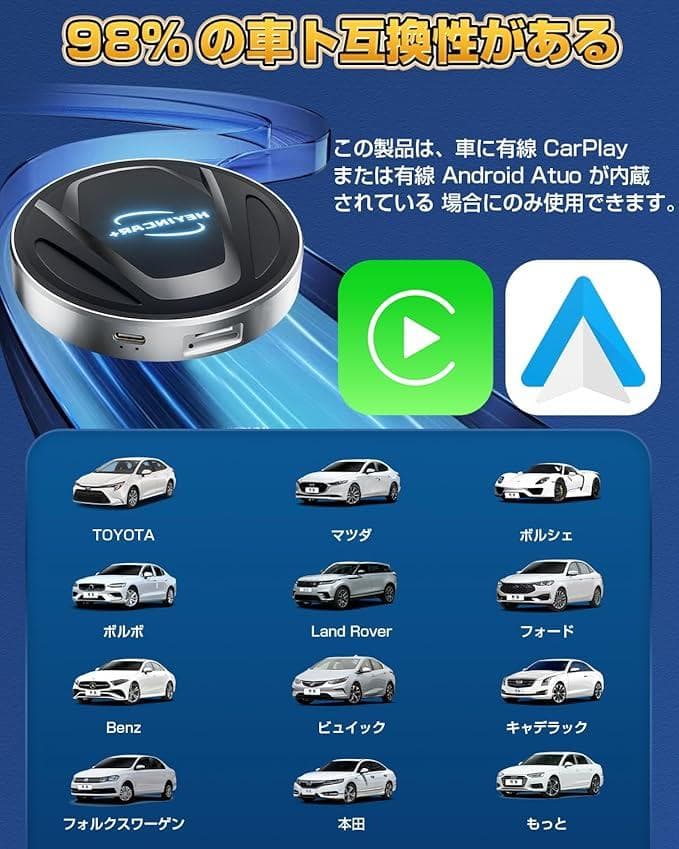 CarPlay AI Box Android 13アタブター nano SIM