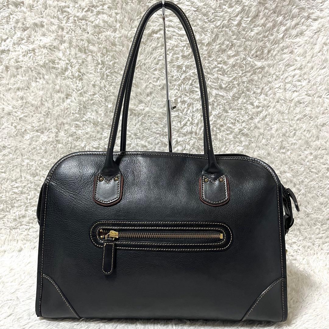 ✨希少✨ ソメスサドル トートバッグ ステッチ オールレザー 黒