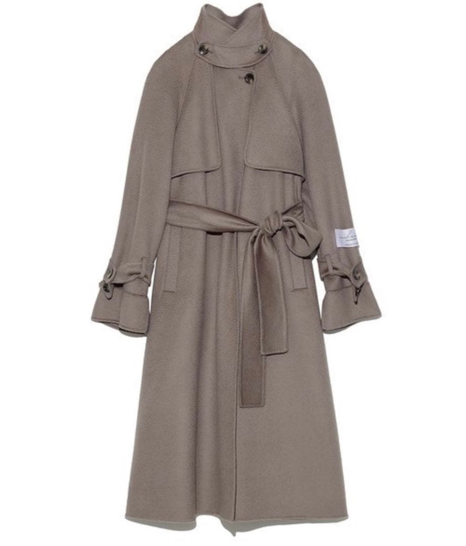 SNIDEL ウロコカシミアスタンダードカラーコート　モカ